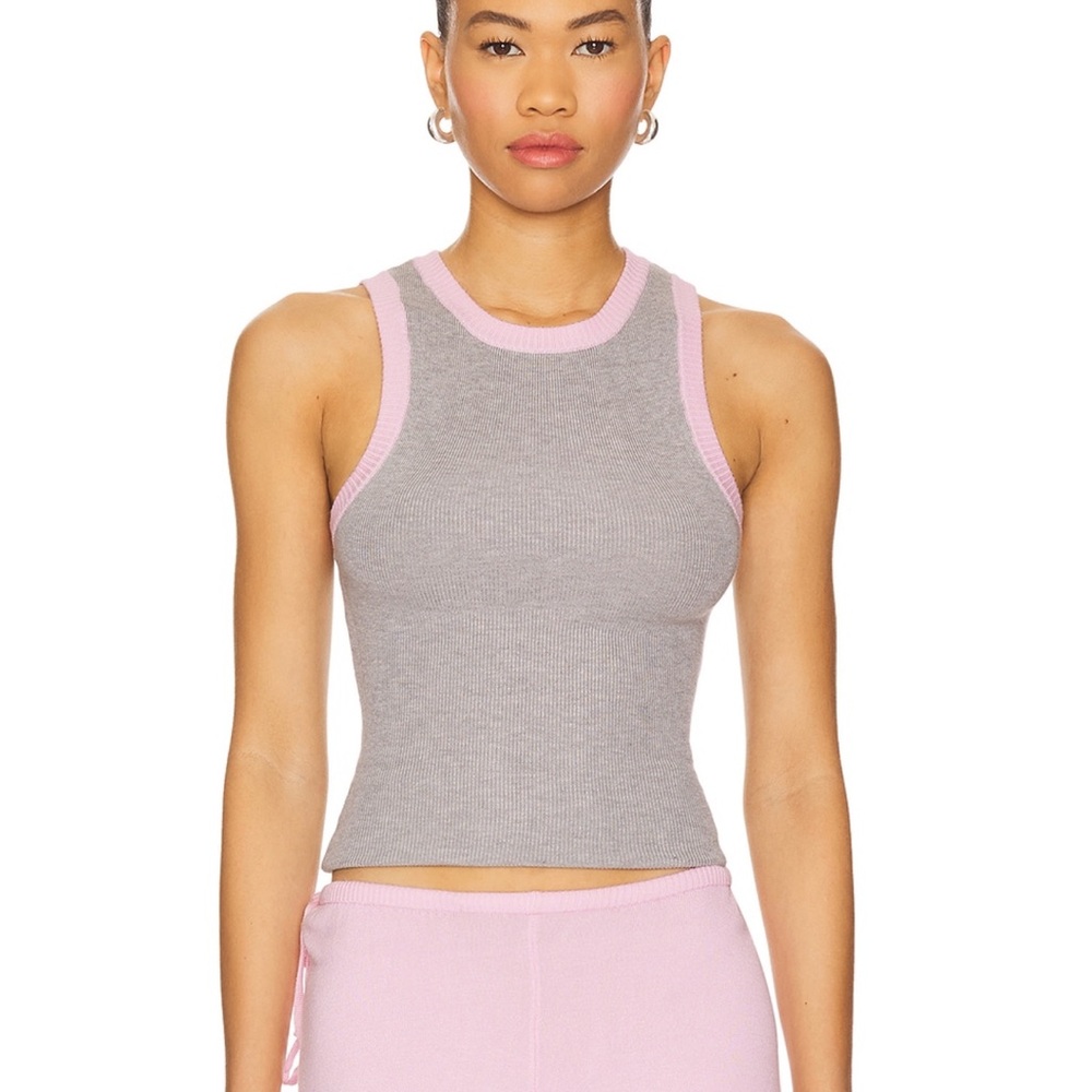 Frankies Bikinis - Cuddle Ribbed Knit Tank in Mochi